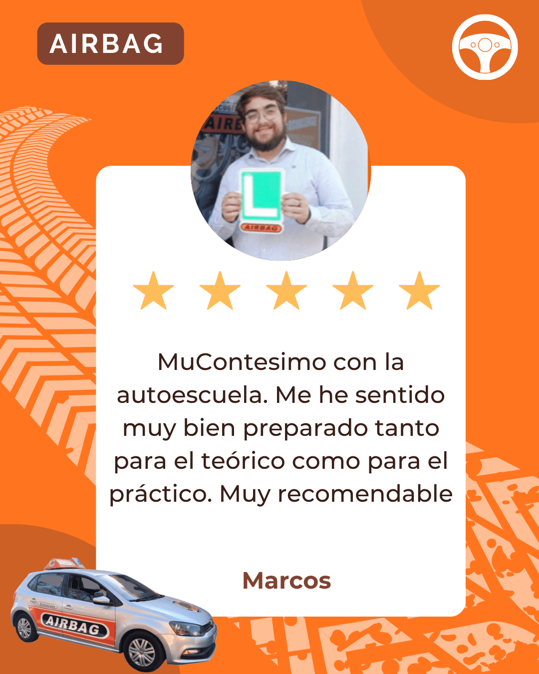 Reseña real de un alumno de Autoescuela Airbag en Google (9)